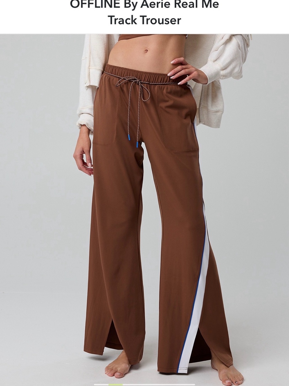 OFFLINE by Aerie Brown Track Trouser - SOLD OUT